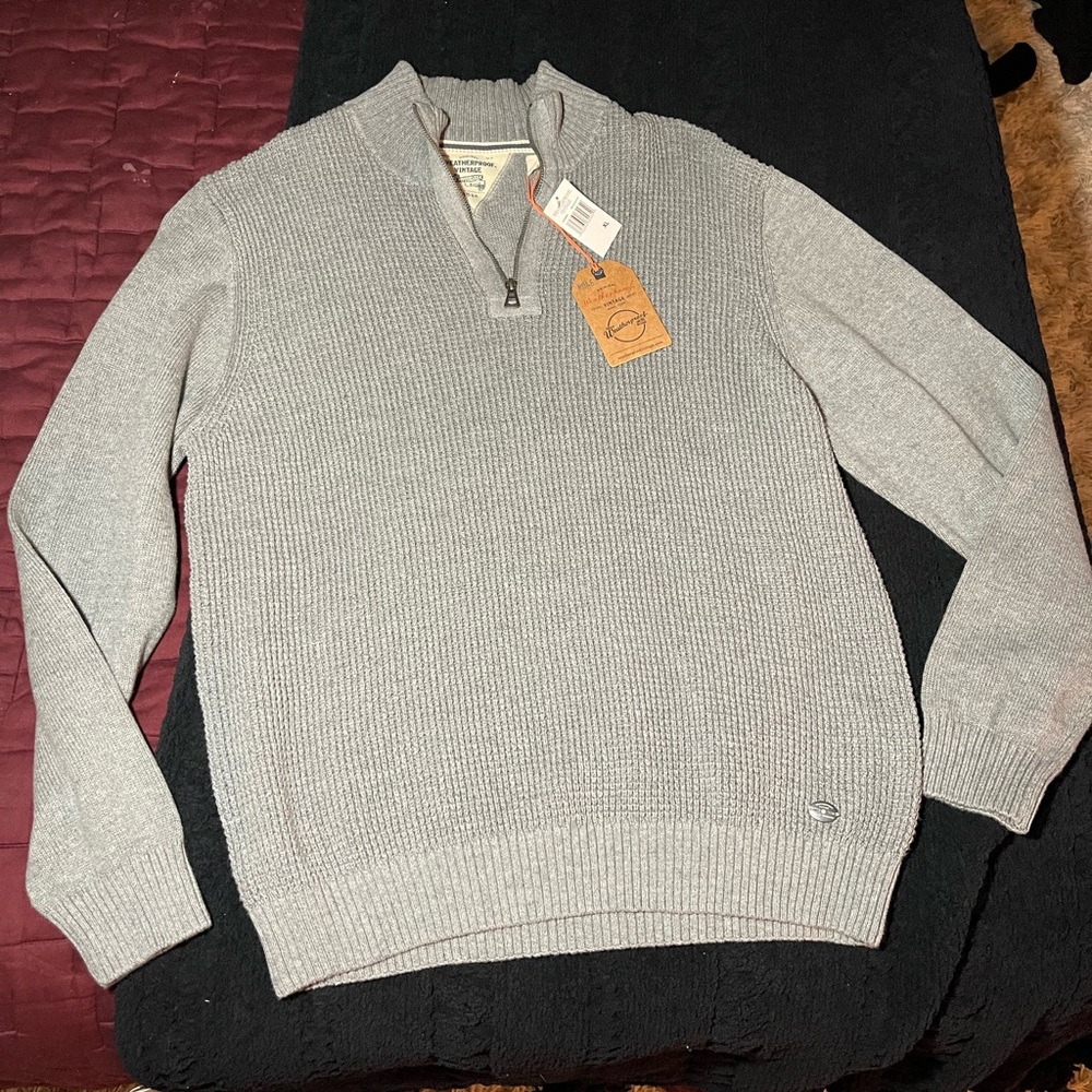 Men's Weatherproof quarter-zip pullover sweater NWT
